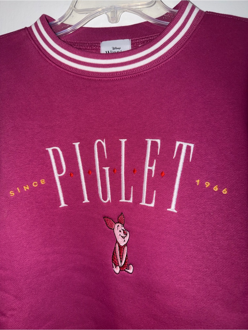 Disney Winnie the Pooh Magenta Crewneck Sweatshirt - Picture 2 of 7